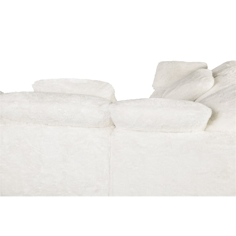 Barefoot 4-Seat Sectional in White Fabric by Hooker Furnishings