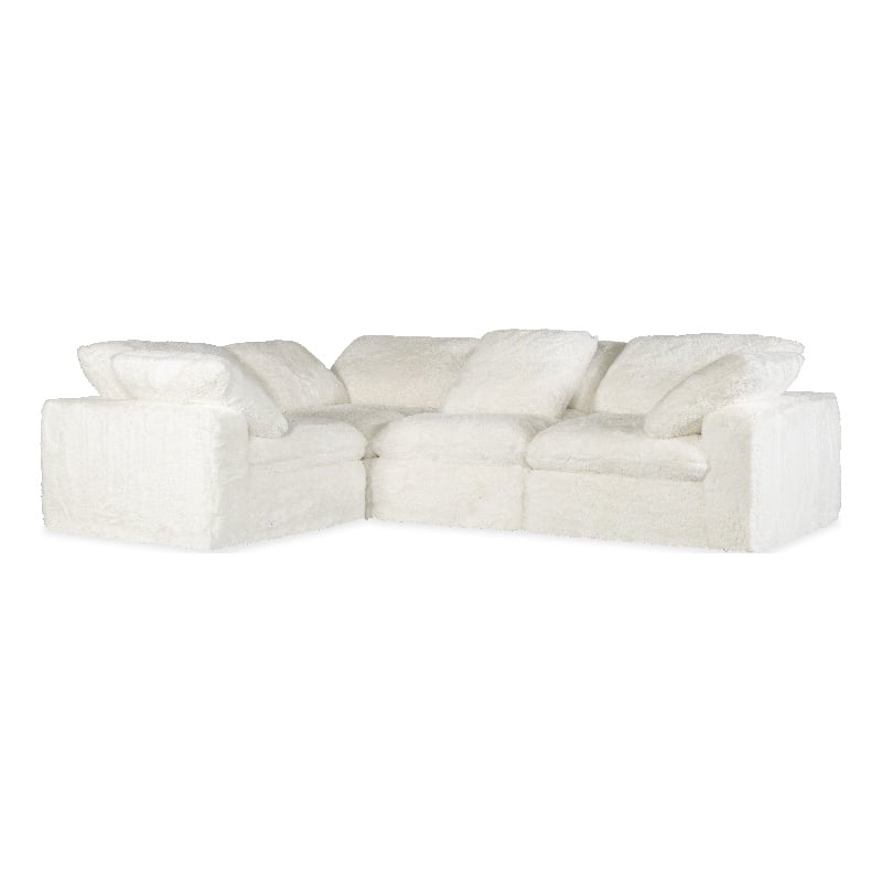 Barefoot 4-Seat Sectional in White Fabric by Hooker Furnishings