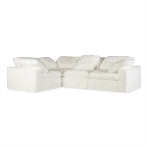 Barefoot 4-Seat Sectional in White Fabric by Hooker Furnishings