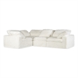Barefoot 4-Seat Sectional in White Fabric by Hooker Furnishings