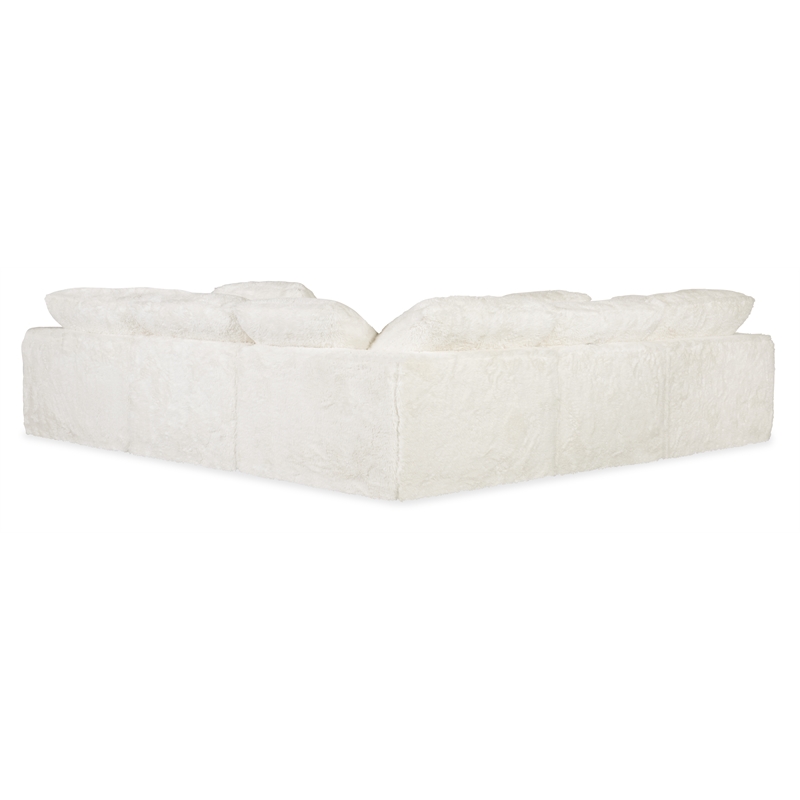 Barefoot 5-Seat Sectional in White Fabric by Hooker Furnishings