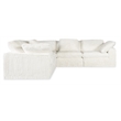 Barefoot 5-Seat Sectional in White Fabric by Hooker Furnishings