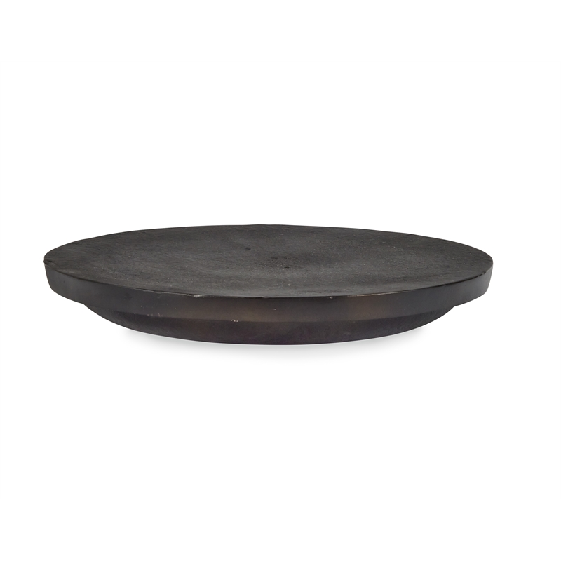 Dark Gray Cast Aluminum Serving Platter by Bobo Intriguing Objects