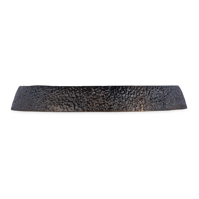 Dark Gray Cast Aluminum Round Platter by Bobo Intriguing Objects