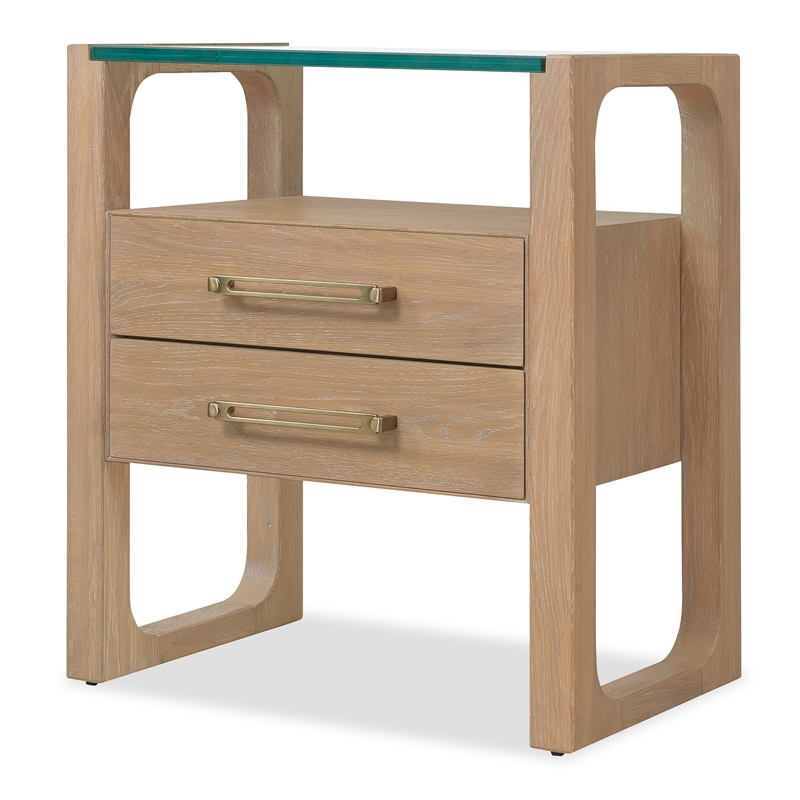 Banyon Bay Two Drawer Nightstand in Natural Wood by Hooker Furnishings