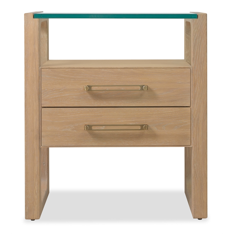 Banyon Bay Two Drawer Nightstand in Natural Wood by Hooker Furnishings