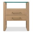 Banyon Bay Two Drawer Nightstand in Natural Wood by Hooker Furnishings