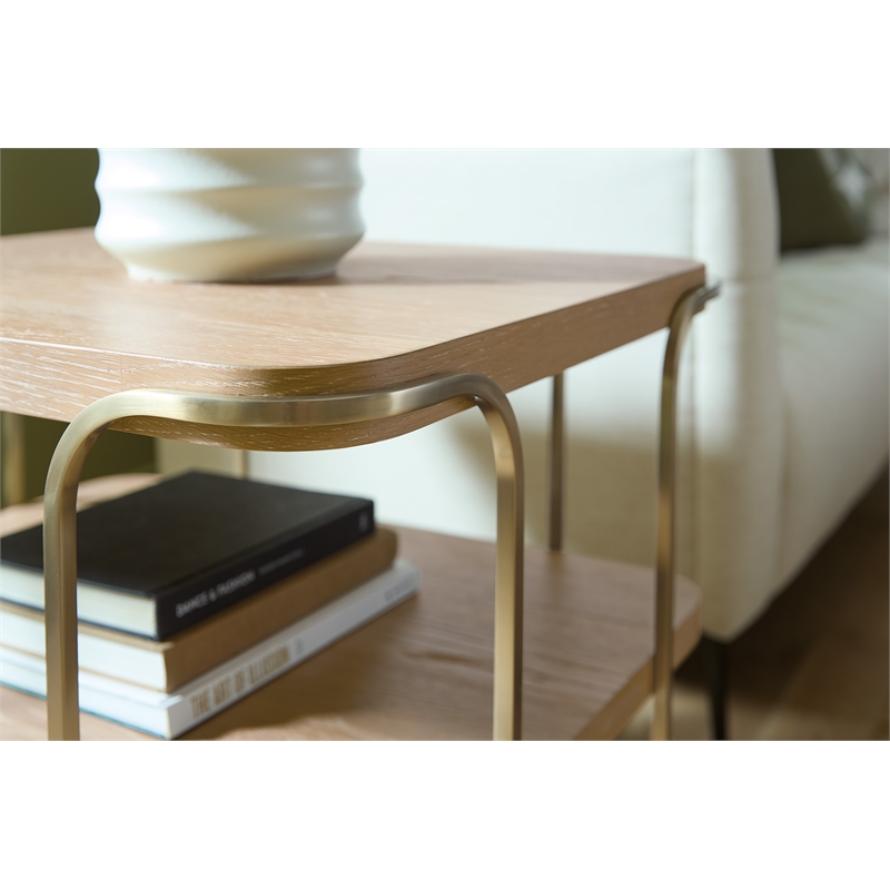 Banyon Bay Open Shelf End Table in Natural Wood by Hooker Furnishings