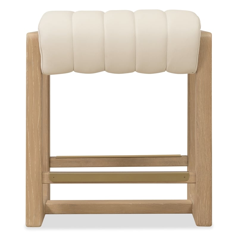 Banyon Bay Counter Stool in Beige Leather by Hooker Furnishings