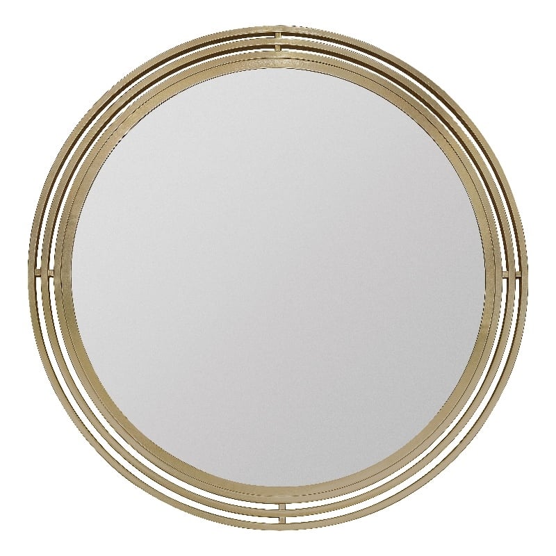 Banyon Bay Gold Metal Framed Round Mirror by Hooker Furnishings
