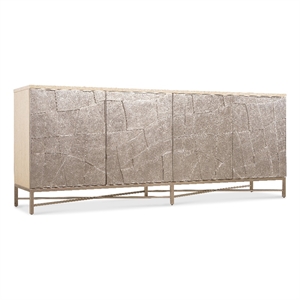 Hooker Furniture Westwood Credenza with Silver Leaf Plated Wood Doors