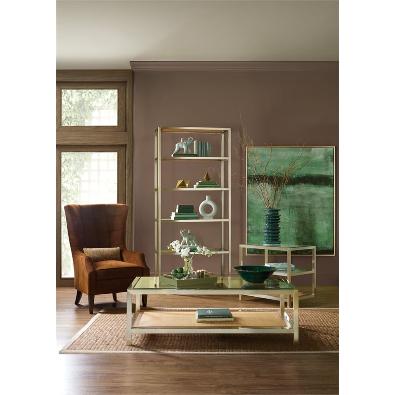 Melange Etagere with a Sturdy Steel Frame by Hooker Furnishings