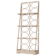 Melange Flourish Etagere with Steel Frame on a Natural Wood Base by Hooker