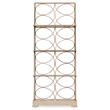 Melange Flourish Etagere with Steel Frame on a Natural Wood Base by Hooker