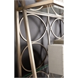 Melange Flourish Etagere with Steel Frame on a Natural Wood Base by Hooker