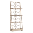 Melange Flourish Etagere with Steel Frame on a Natural Wood Base by Hooker