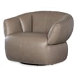 Aria Swivel Chair with Taupe Top Grain Leather by Hooker Furnishings