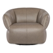 Aria Swivel Chair with Taupe Top Grain Leather by Hooker Furnishings