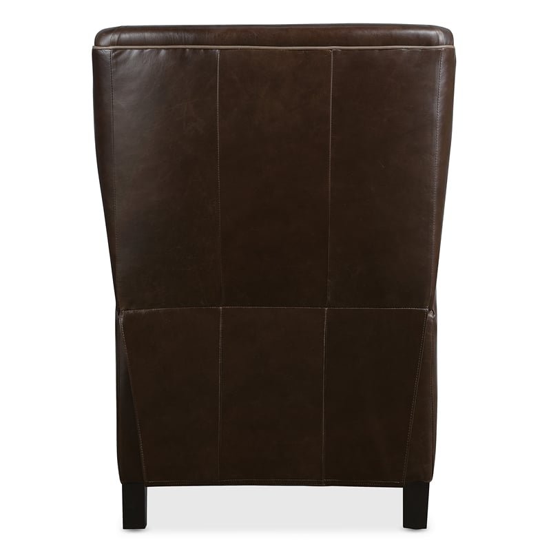 Henley Dark Brown Leather Power Recliner with Power Headrest by Hooker