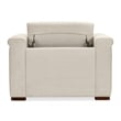 Savion Deux Beige Fabric Power Recliner with Power Headrest by Hooker