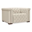 Savion Deux Beige Fabric Power Recliner with Power Headrest by Hooker