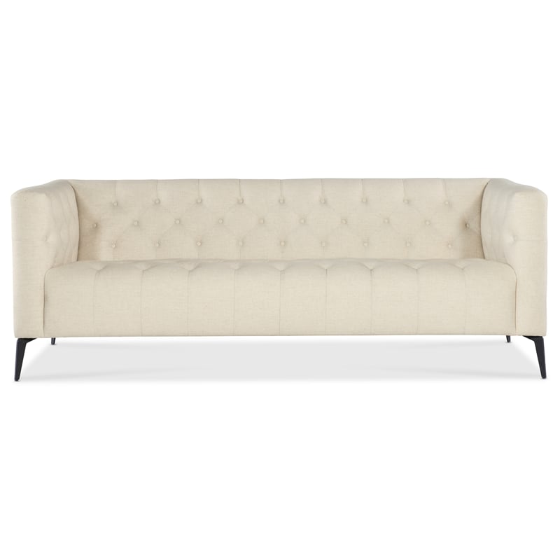 Nicolla Stationary Sofa with Beige Fabric by Hooker Furnishings