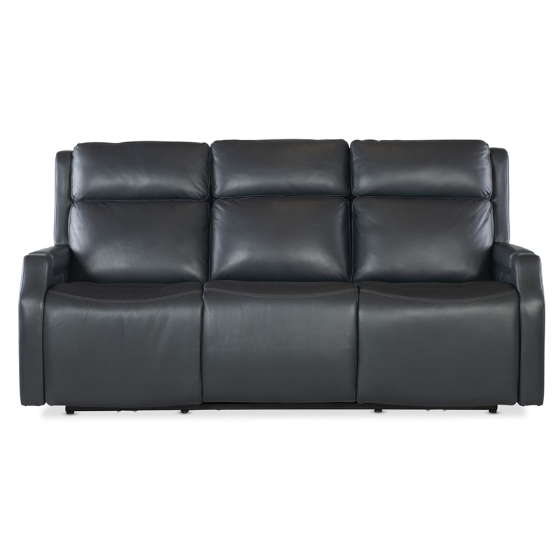 Nelson Blue Leather Zero Gravity Power Sofa with Power Headrest and Lumbar
