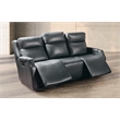 Nelson Blue Leather Zero Gravity Power Sofa with Power Headrest and Lumbar