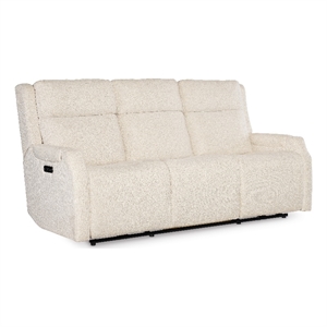 Nelson Cream Fabric Zero Gravity Power Sofa with Power Headrest and Lumbar