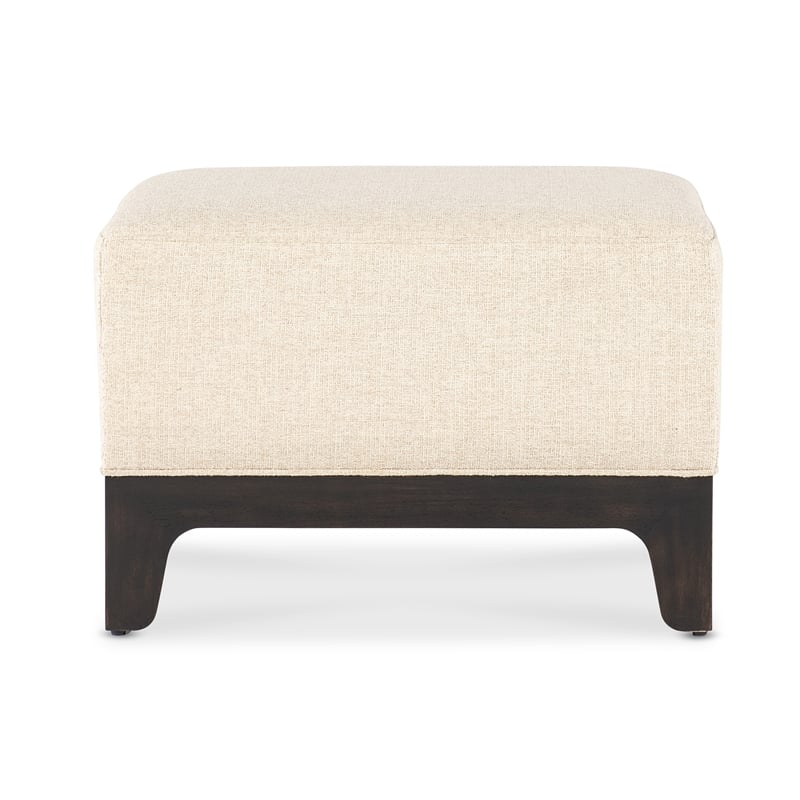 Archives Upholstered Ottoman with Beige Fabric by Hooker Furnishings