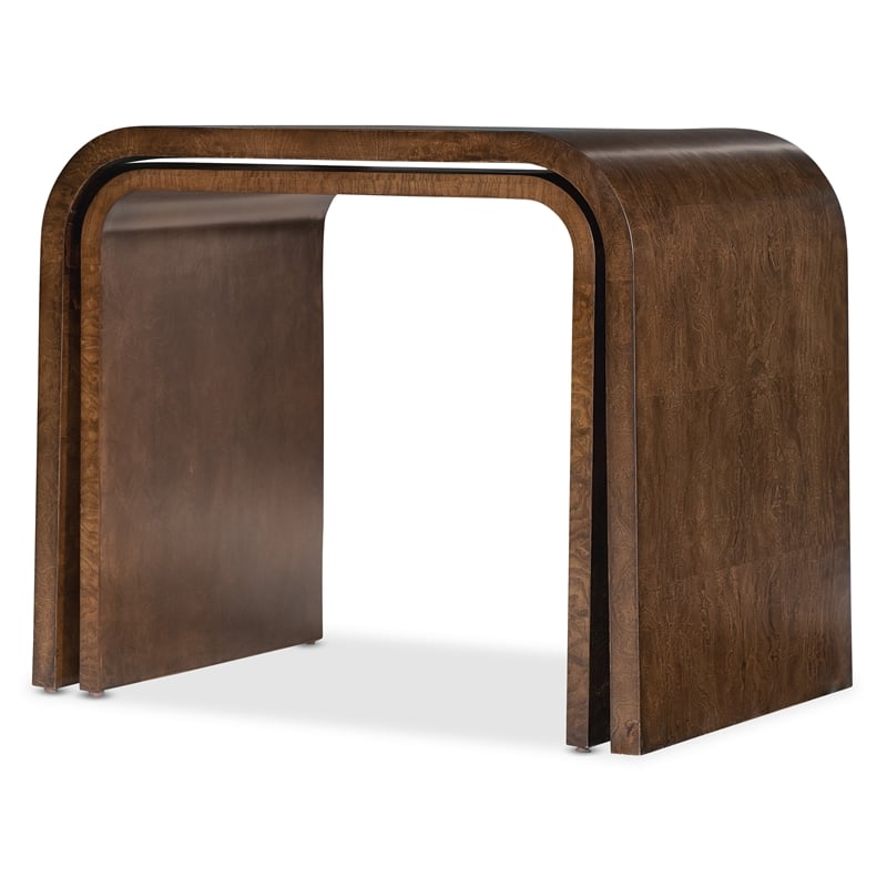 Archives Nesting Tables in Natural Wood Finish Ash Burl Veneers by Hooker