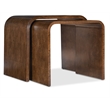 Archives Nesting Tables in Natural Wood Finish Ash Burl Veneers by Hooker
