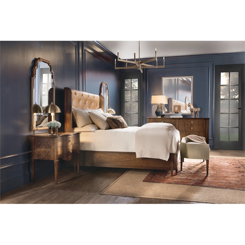 Archives Rectangle Mirror in Gold Color Metal Frame by Hooker Furnishings