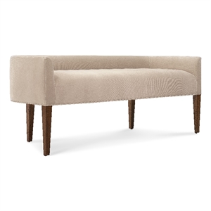 Archives Bed Bench with Beige Fabric Seat by Hooker Furnishings