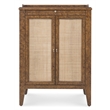 Archives Two-Door Nightstand in Natural Medium Wood Grain Finish by Hooker