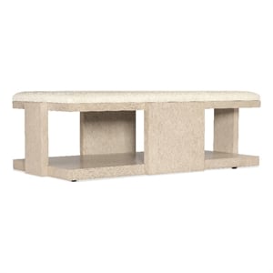 Westwood Rectangle Cocktail Table with Ivory Fabric Table Top by Hooker