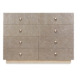Westwood Single Dresser in Silver leaf plated wood drawer fronts by Hooker