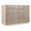 Westwood Single Dresser in Silver leaf plated wood drawer fronts by Hooker