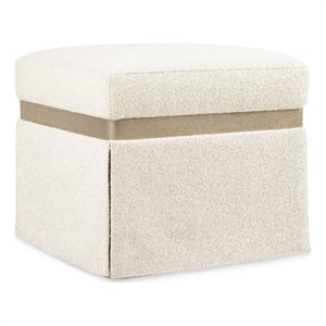 Melange Dream Weaver Pouf with Beige Fabric by Hooker Furnishings