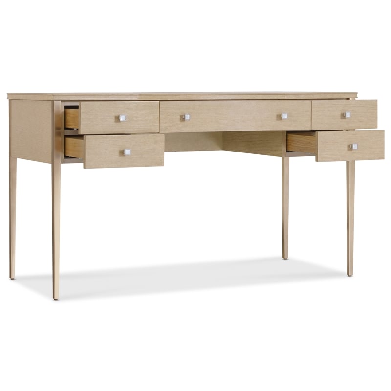 Melange Flourish Dressing Table with Marble Top on a Natural Base by Hooker