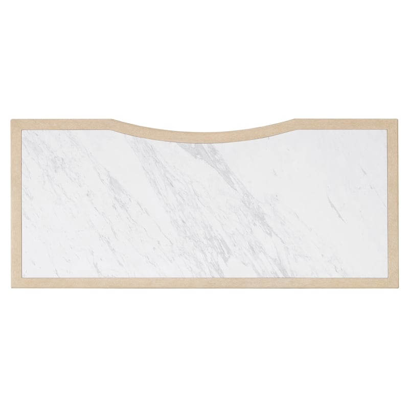 Melange Flourish Dressing Table with Marble Top on a Natural Base by Hooker