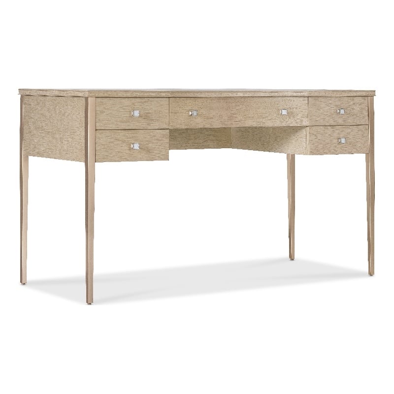 Melange Flourish Dressing Table with Marble Top on a Natural Base by Hooker