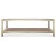 Melange Cocktail Table with Glass Top on a Steel Base by Hooker Furnishings