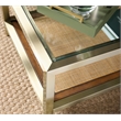 Melange Cocktail Table with Glass Top on a Steel Base by Hooker Furnishings