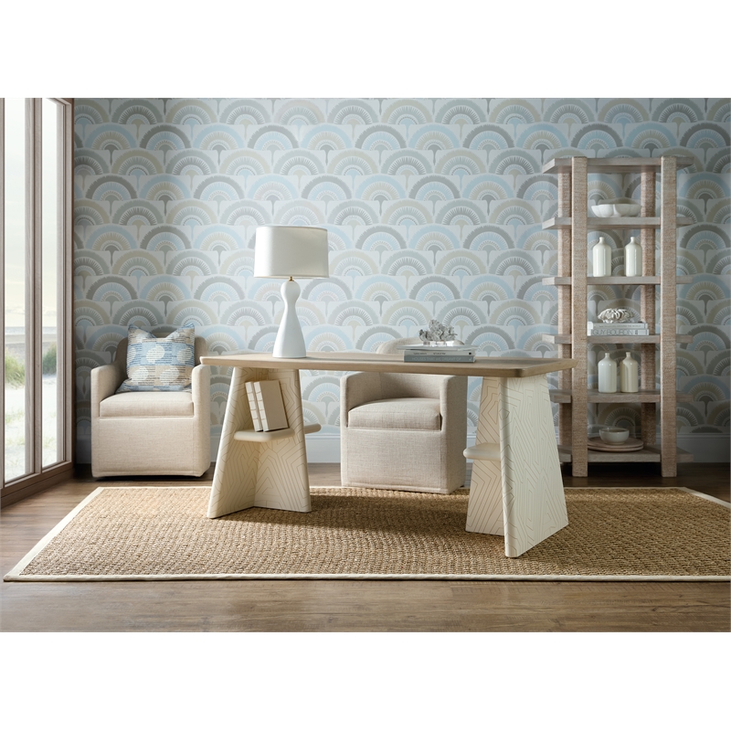 Commerce and Market Effie Writing Table in Cream Wood Finish by Hooker