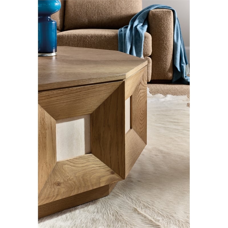 Commerce and Market Haven Cocktail Table in Natural Wood Finish by Hooker