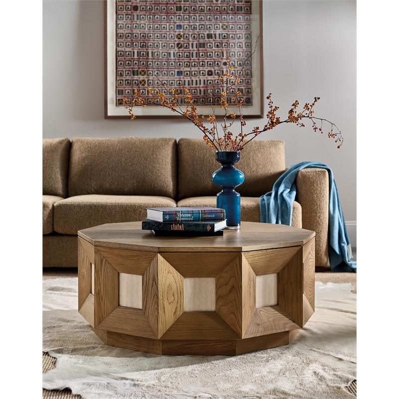 Commerce and Market Haven Cocktail Table in Natural Wood Finish by Hooker