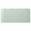 Groove 3-Drawer Chest with Light Green Painted Finish on Oak Wood Veneers