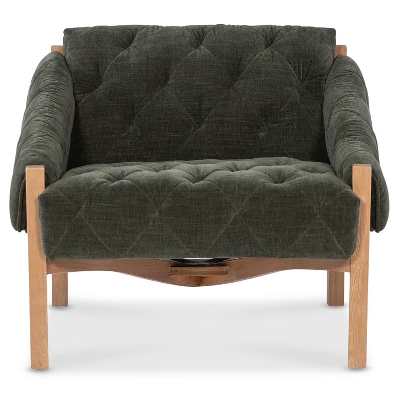 Kerns Tufted Accent Chair with Green Fabric by Hooker Furnishings