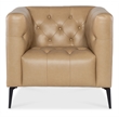 Nicolla Stationary Chair with Beige Leather by Hooker Furnishings